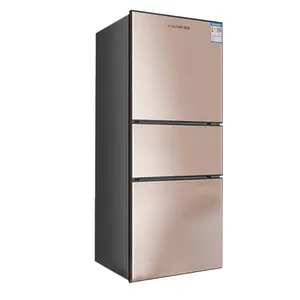 Thiết bị gia dụng tủ lạnh và tủ đông nhà pháp Ba cửa tủ lạnh tủ lạnh tủ lạnh Thép không gỉ tủ lạnh hàng đầu-tủ đông