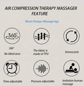 <span class=keywords><strong>Bottes</strong></span> de compression professionnelles à 6-8 chambres avec pompe à air 5200 mAh, logo personnalisé, pour thérapie par pression et récupération, masseur complet des jambes - Product Image 3
