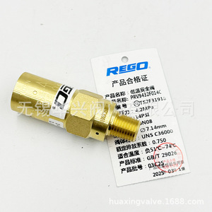 Vanne de sécurité Rego Prv9432f014c 1/4 po NPT basse température pour applications gazolines - Product Image 2