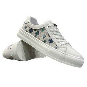 Baskets décontractées de luxe pour hommes en cuir véritable, modèle été 2025, basses, tendance, blanches, respirantes, en cuir de vachette - Product Image 6