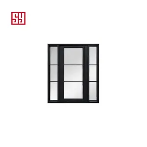 Fransız ferforje buzlu sabit pencereler iç salıncak açık tarzı döner kapı itme çekme mat bitmiş temperli her iki taraf