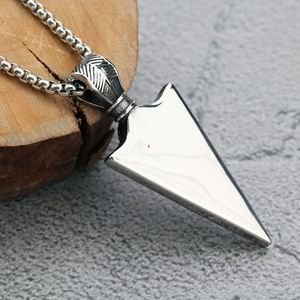 Yunnique-collar con colgante de flecha de acero inoxidable para hombre, amuleto vikingo de estilo nórdico, diseño geométrico, joyería de regalo - Product Image 4