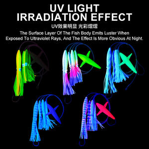 TEASER TR007 225MM Pluma de atún Plomo Jig Daisy Chain Rigged Big <span class=keywords><strong>Game</strong></span> Sets Venta al por mayor Aparejos de pesca Trolling Señuelo de pesca - Product Image 6