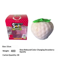 Mainan Remas Karet Anti-Stres Slow-Rebound Bestseller Lintas Negara, Bentuk Blueberry Stroberi Raksasa, untuk Melepas Stres