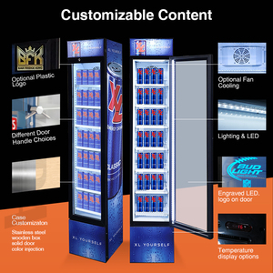Réfrigérateur <span class=keywords><strong>de</strong></span> présentation <span class=keywords><strong>vertical</strong></span> Meisda SC145B 145L avec porte en verre transparent pour boissons fraîches - Product Image 3