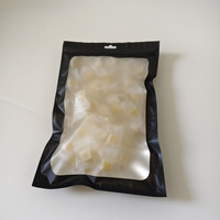 Sac d'emballage alimentaire refermable, résistant à l'humidité, mat, noir à l'arrière, semi-transparent à l'avant, pour bonbons, pain et autres produits