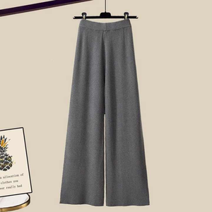 Conjunto Feminino de Três Peças Atacado Direto da Fábrica: Blusa Solta, Suéter e Calça Pantalona de Cintura Alta, Vintage e Casual - Product Image 5