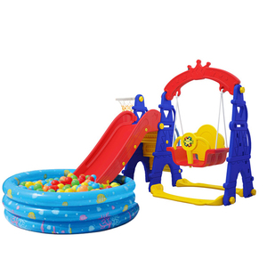 Juego de columpios y tobogán de combinación interior de plástico comercial para bebé Daycare para niños - Product Image 2