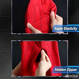 Masque SpiderHero Spiderman Miles Morales avec yeux mobiles, télécommande, en plastique, pour adulte/enfant, Halloween, anniversaire, cosplay, cadeau - Product Image 2