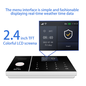 Domotique intelligente Application mobile contrôle LCD double réseau Tuya Wifi <span class=keywords><strong>GSM</strong></span> <span class=keywords><strong>GPRS</strong></span> Systèmes d'alarme de sécurité domestique sans fil - Product Image 5