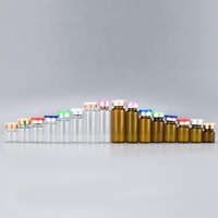 Flacon stérile de tube à essai d'injection tubulaire en verre ambré clair avec couvercle pharmaceutique 2ml 4ml 5ml 6ml 7ml 8ml 10ml 15ml 20ml 30ml