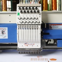 ZHIYU Nouvelle Machine à Broderie Plate Automatique Informatisée à 2 Têtes et 12 Aiguilles, 1200 tr/min, pour T-shirts et Casquettes, Haute Efficacité, Usage Domestique