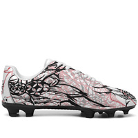 Chaussures de football unisexe printemps/été 2026 pour le commerce extérieur – Crampons en microfibre à motif imprimé, durables, pour l'entraînement, en coton
