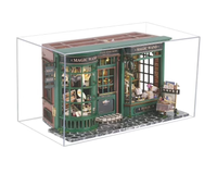 Zhiqu maison bricolage magique pleine maison européenne rétro fait à la main en bois assemblé modèle peut éclairer cadeau créatif unisexe bricolage jouet 51-100