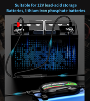 Chargeur de batterie de moto KEWIG 12V, chargeur intelligent compact compatible avec les batteries au plomb-acide et au lithium LiFePO4