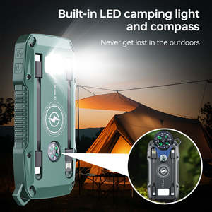 10000mAh Étanche <span class=keywords><strong>Solaire</strong></span> Power Bank Chargeur Portable LED Lumière Câble <span class=keywords><strong>Batterie</strong></span> <span class=keywords><strong>Externe</strong></span> Compatible <span class=keywords><strong>iPhone</strong></span> Banco De Potencia - Product Image 5