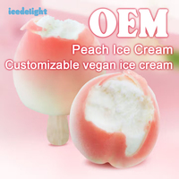 Glace à la pêche au chocolat, saveur exotique, boîte personnalisée, vente en gros, HALAL, célèbre sur internet