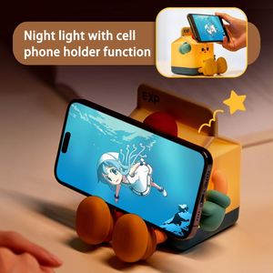 Cute Milk Carton Silicone Touch Control Modern Bedside Lamp LED Warm Night <b>Light</b> Portable Rechargeable for Bedroom Home Decor - Product Image 4