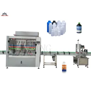 Full automatic liquid fertilizer, pesticide, laundry solution 8 head 1 liter agricultural chemical liquid filling machine
