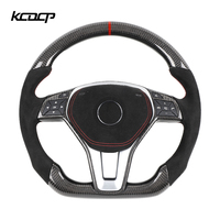 Volant de course en fibre de carbone personnalisé pour Benz W204 W212 W207 X204 X164 W463 Gla Glb Glc GLS avec éclairage LED, convertible
