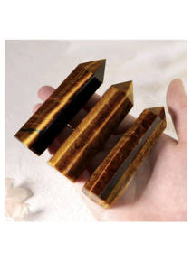 Punta de Torre de Ojo de Tigre de Alta Calidad, Obelisco de Piedra Preciosa Natural, Cristales de Muestras Minerales para Regalo, Decoración del Hogar - Product Image 2