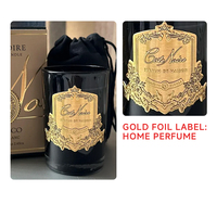 Haute Qualité En Aluminium Feuille D'or Papier 3D Étiquette Artisanat Personnalisé En Relief Conception De Luxe Parfum Étiquettes En Métal Autocollant pour Bouteille De Vin