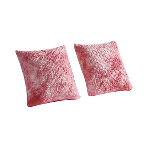 Nueva funda de almohada de terciopelo rosa, cojín de sofá de felpa teñido anudado para sala de estar, decoración textil para el hogar suave y cómoda. - Product Image 5