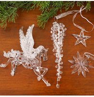 Pendentifs et décorations de Noël en cristal PC de haute qualité, populaires, durables, écologiques et réutilisables