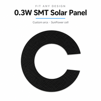 Mini panneau solaire SMT Sunpower 0,55W 0,65W 6V 9V 12V, module laminé haute efficacité pour alimentation de capteur de casier intelligent