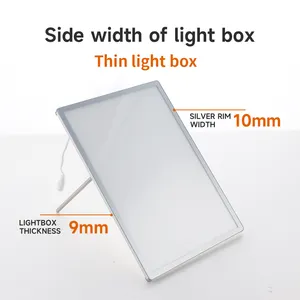 Big Size Aluminum Frame Led Advertising Light Box Menu Board A1 A2 A3 A4 A5 Restaurant Menu Display LED Menu Light Box