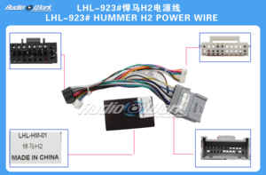 安卓2 Din车载收音机多媒体播放器通用配件电线适配器连接器悍马H2插头电缆 - Product Image 2