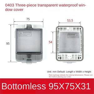 03 Air <b>switch</b> button transparent cover, IP67 transparent ABS PC protective window cover, suitable for distribution box, 2-18 Way - Product Image 5