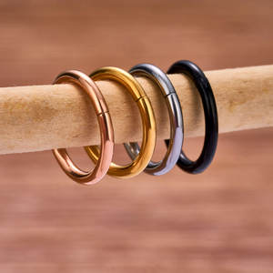 外科316Lステンレススチール16G 18G 20G鼻リングセプタムヒンジ付きトラガス軟骨ヘリックスイヤリング女性ボディピアスジュエリー - Product Image 6