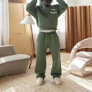 Kunden spezifischer Trainings anzug für Männer Hoodie-Sets Unisex-Hoodies aus Bio-Baumwolle Trainings anzüge, individuelles Hoodie-und Jogger-Set Herren-Trainingsanzug-Set - Product Image 4