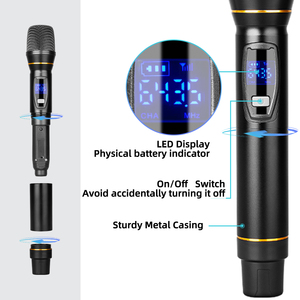 Chuyên Nghiệp Df208 8-Kênh Không Dây Năng Động Kim Loại Mic Cầm Tay <span class=keywords><strong>Microphone</strong></span> Cho Sân Khấu Ngoài Trời Với Tiếng Ồn Hủy Bỏ Chức Năng - Product Image 5