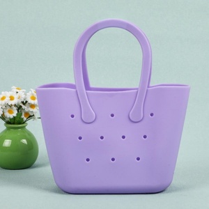 Sac de plage léger et coloré en EVA pour enfants, à porter à la main ou en bandoulière, avec fermeture éclair, doublure en PVC, lavable, idéal pour les promenades printanières et estivales - Product Image 5