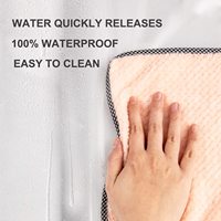 Rideau de douche épais pliable 12mm, en plastique robuste avec revêtement, drap de douche PEVA transparent pour salle de bains, bon marché