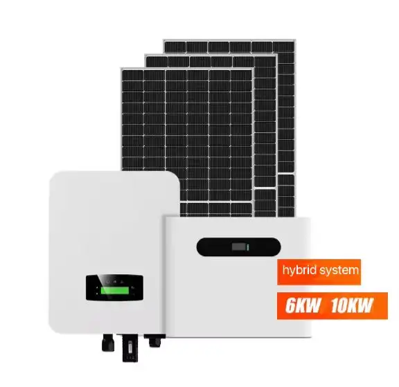 Hot Verkoop Zonne-Energie Systeem 10 Kw Hybride Inverter 10kw Compleet Zonnestelsel Voor Thuis Hybride