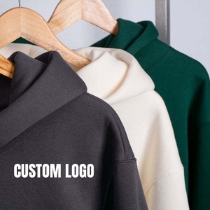 Sweat à capuche unisexe personnalisable 420G, épais et de haute qualité, en molleton doux et épais, style sportif décontracté à épaules tombantes, couleur unie - Product Image 1