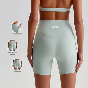 2056 taille haute séchage rapide respirant bout à bout Shorts Sexy Fitness course <span class=keywords><strong>sport</strong></span> cyclisme Yoga Shorts - Product Image 5