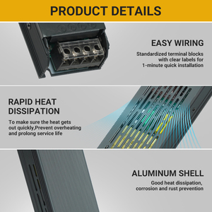 Fuente de Alimentación LED Compacta Super Slim DESEE, 12V 24V 60W 100W 200W 300W 400W Serie HG, Transformador de LED que Ahorra Espacio - Product Image 4