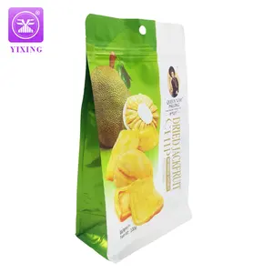 YIXING özel baskılı 100g kurutulmuş jackfruit plastik ambalaj sekiz tarafı sızdırmazlık çanta
