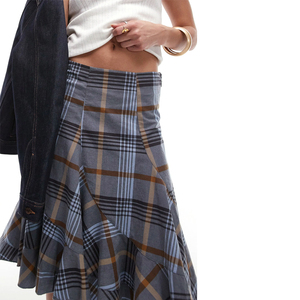 Meilleure jupe décontractée confortable du fournisseur direct d'usine, écologique, 100 % polyester, taille haute, mini-jupe - Product Image 5