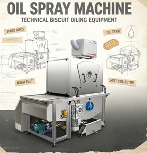 Spruzzatore d'Olio Integrato per Linea di Produzione Biscotti, Flusso Regolabile e Spruzzatura Uniforme, Attrezzatura di Supporto per Linee Alimentari di <span class=keywords><strong>Pasticceria</strong></span> - Product Image 2