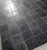 Mosaïque de carreaux de marbre noir de Chine, 4'' carrés, finition polie, pour sol de villa, design moderne