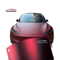 Vinilo para Automóviles Rojo Romance de Alto Brillo, Película Protectora de Pintura Autoadhesiva con Cambio de Color, Fabricante OEM