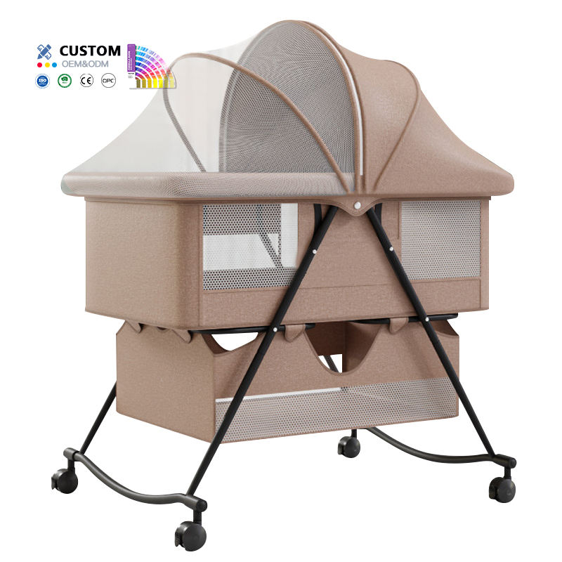 Foldable Swing Baby Bed Portable Safe Infant Cradle