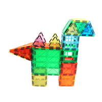 Juego de bloques de construcción magnéticos 3D para niños, piezas cuadradas, azulejos, 120 piezas