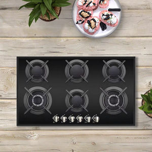 שישה מבער מובנה גז מובנה עם לוח זכוכית מחוסמת פאנל מסחרי וביתי שימוש במגע עמיד למים RV מוכן לניקוי קל - Product Image 2