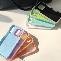 Coque de téléphone magnétique 2-en-1 effet gelée couleur bonbon pour iPhone 18 Pro Max 17 16 15 14 13 12 11, protection antichoc mate